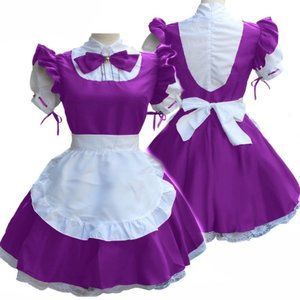 SALE LADIES SEXY APRON/MAID COSTUME - PURPLE
